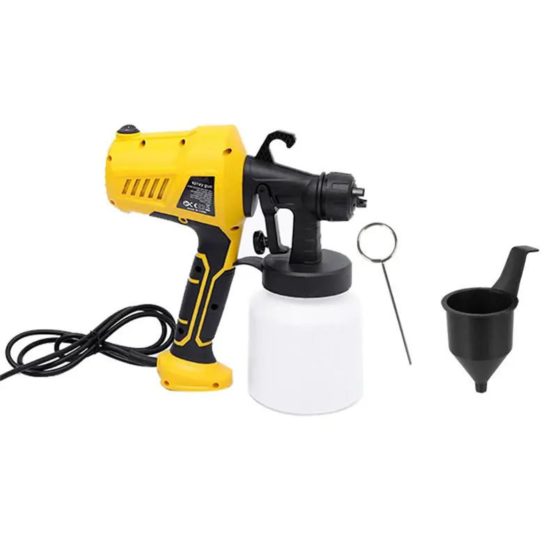 [NEW!A08R】 1 Piece 800Ml Spraying Electric Spray Power Tools 500W Household Paint Sprayer Yellow Flow Control Airbrush Spray Too