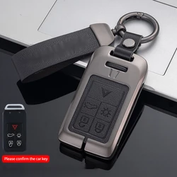 Leather Car Key Case Full Cover 5 6 Buttons for Volvo XC60 V60 S60 S80 XC70 V40 Keyless Remote Protecor Holder Shell Accessories