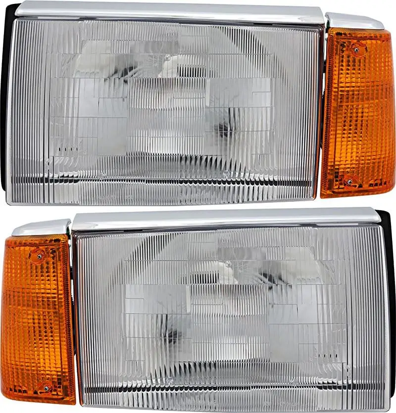 Headlight Assembly Replacement for 1988-1997 Wiaes/Wia Integral Aero Sleeper - Driver and Passenger Side Headlamp Set