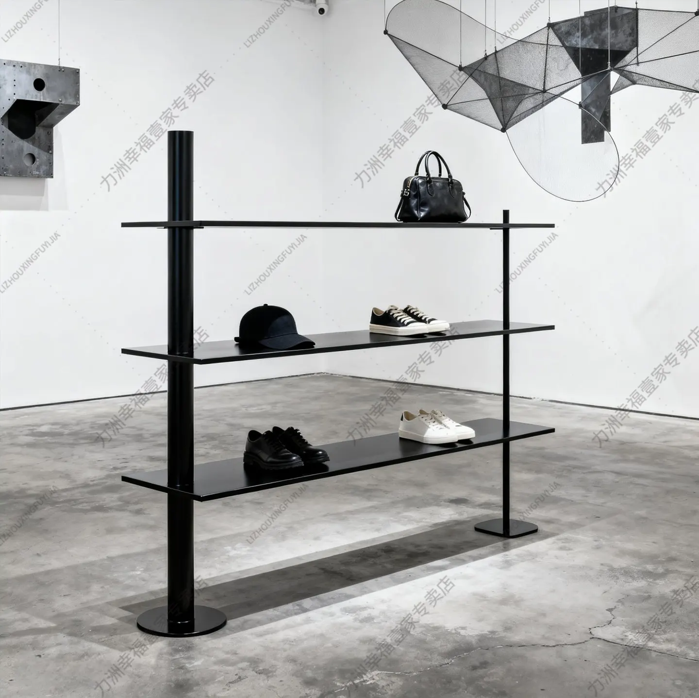 Clothing store multi-layer water table table table display buyer decoration shoe bag shelf middle island shelf wrought iron
