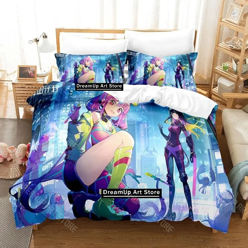 3D Printed Frontline Project Neural Cloud Girls Bedding Set for Boys Girls Duvet Cover Twin Queen King Full Single Double Sizes