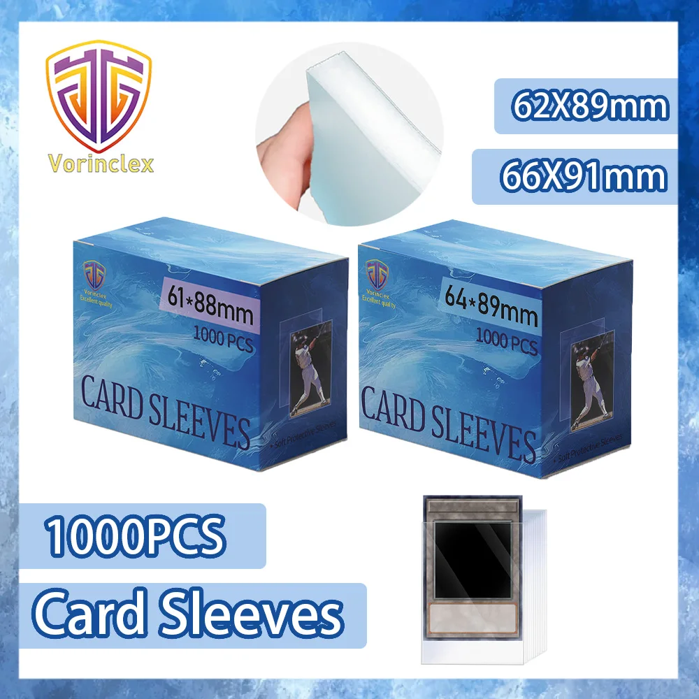 1000 Stück 61x88mm 64x89mm Innere Kartenhüllen Passend für MTG YGO PKM TCG Sportkarten Glatte Robuste Weiche Innere Schutzhüllen