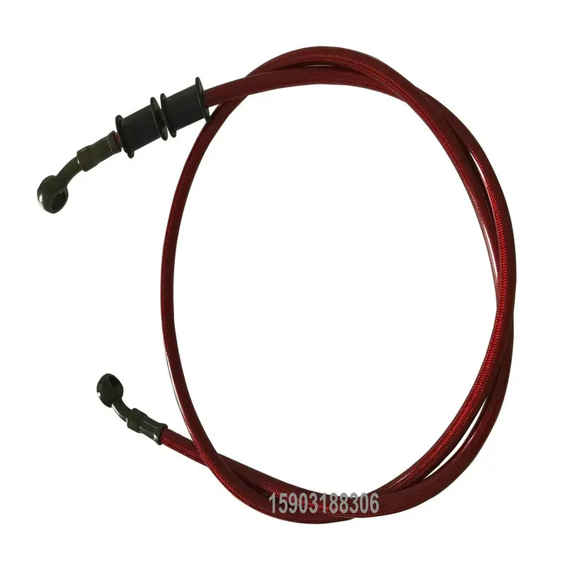 100cm Length Racing An3 1/8 S A E J1401 Braided Motorcycle Brake Hose Assembly Auto Clutch Cable With 10mm Banjo Eye Fitting