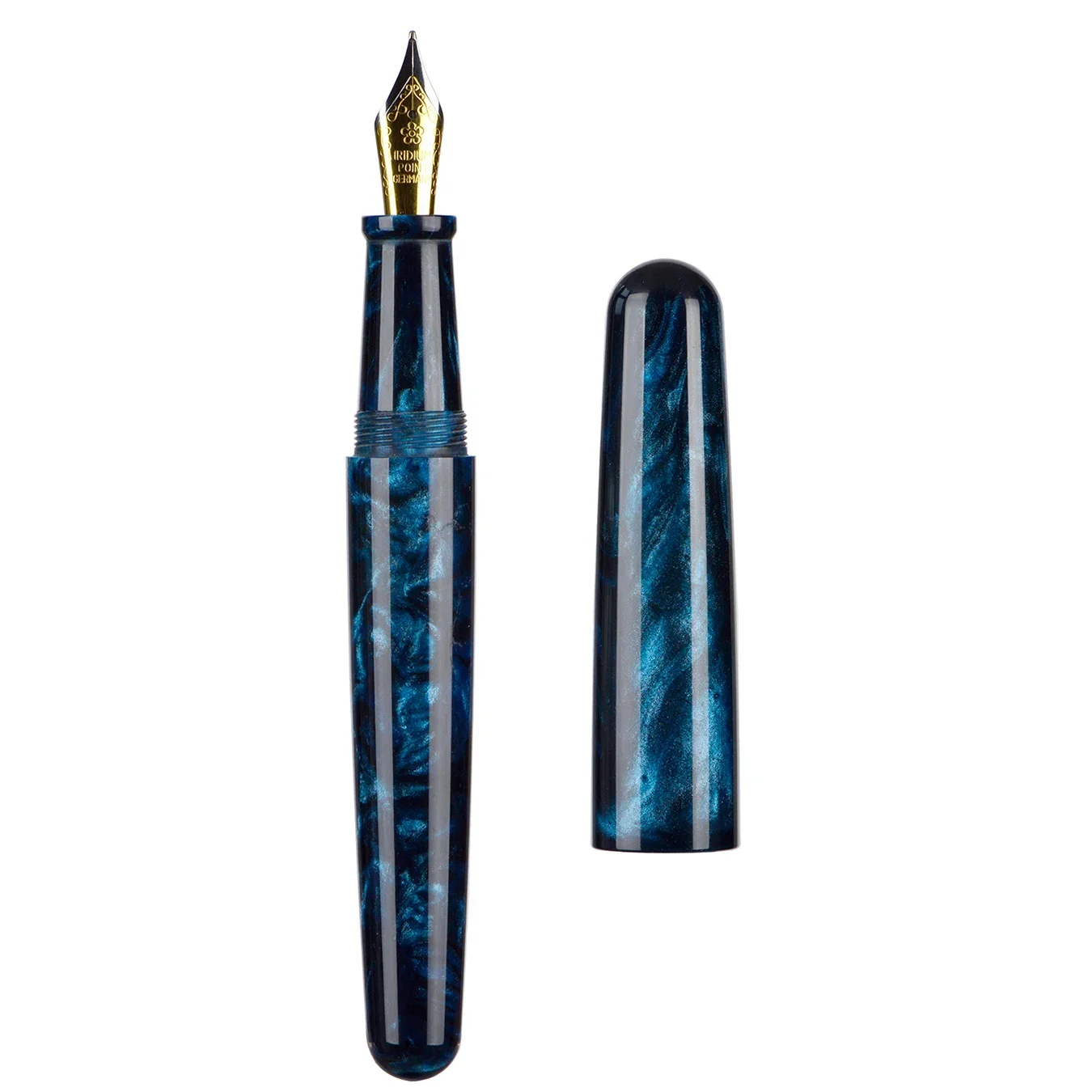 

Blue Black Fuliwen 017 Resin Acrylic Fountain Pen Big Size EF/F/M Beautiful Ink Pen Luxury Gift Pen for Office Business School