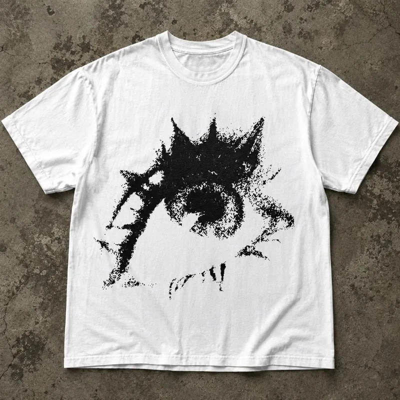 Retro Style Cyberpunk Style Eye T-shirt, Y2K T-shirt Men's T-shirt Summer New Unisex High Street T-shirt