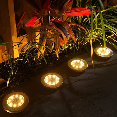 

Solar LED Light for Outdoor Garden Lawn Yard, Night Light, Waterproof, Pathway, Floor, Under Ground Spot, LED Lamp, 8 LED, 16LED