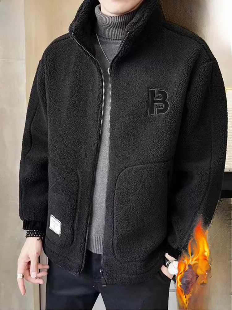 

Men's Thickened Lamb Velvet Cotton Jacket Warm Casual Outerwear Fashionable Autumn Winter Coat for Men And Women