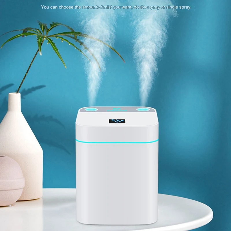 Humidificadores para dormitorio, humidificador de gran capacidad, difusor de aceites esenciales superior con niebla USB, humidificador de escritorio fácil de usar, azul