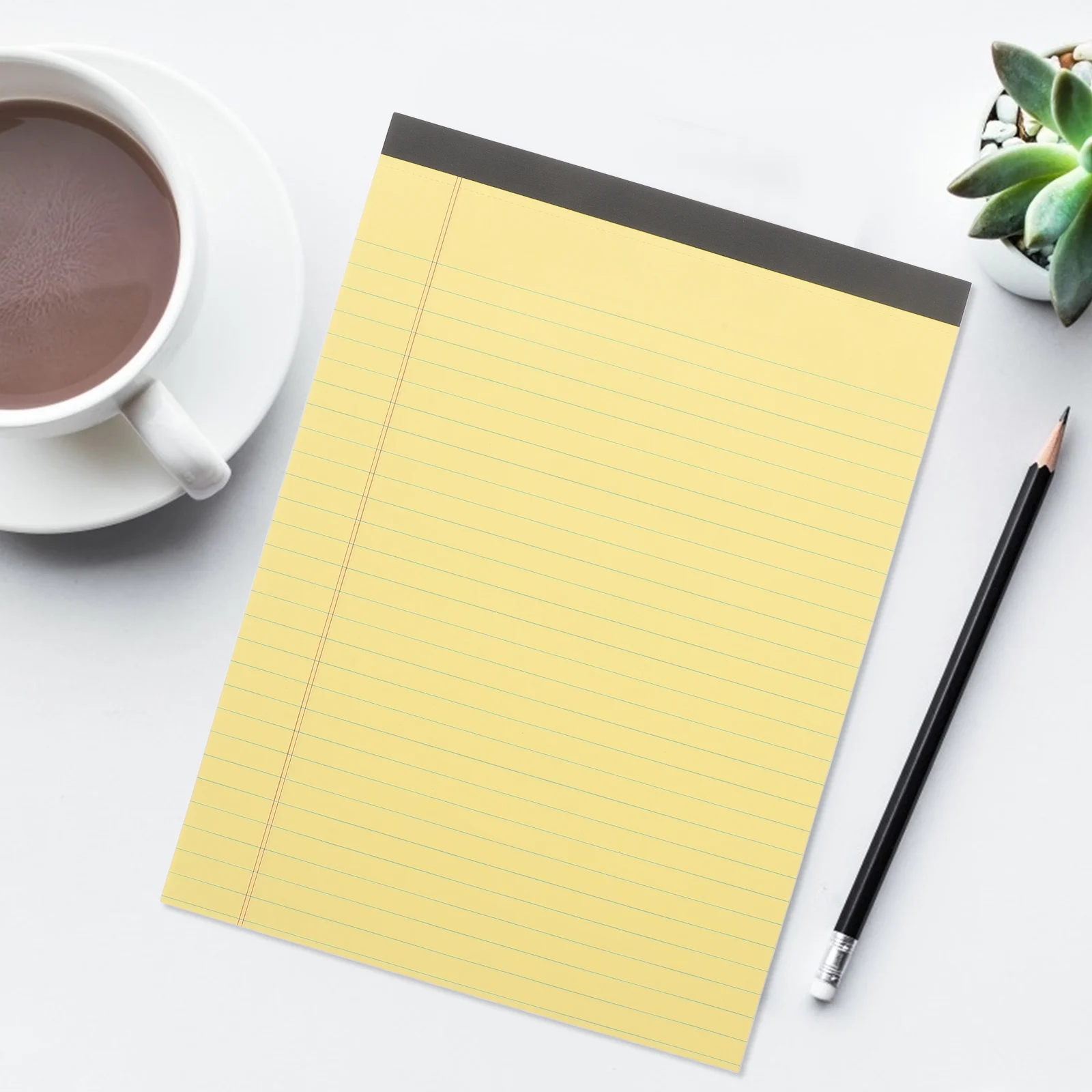 

4pcs A4 Yellow Tear Off Lined Notepad Pads 21 4x29 6cm Thick Paper Desk Planner Writing Schedule Convenient Storage