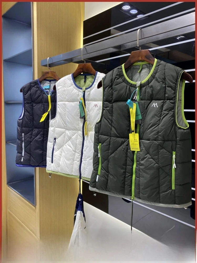 

Warm White Du down ex Svel Vest Faionable Color Blo Autumn Winter New Arrival Youth Outerwear Polyester Fiber