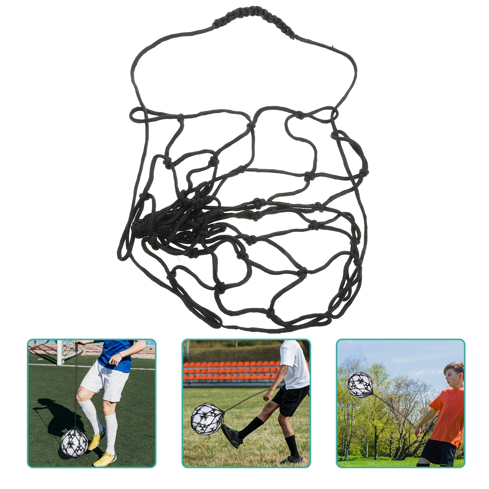 

Solo Soccer Kick Trainer Ball Training Net Football Equipment for Kids Kicker Throfootball