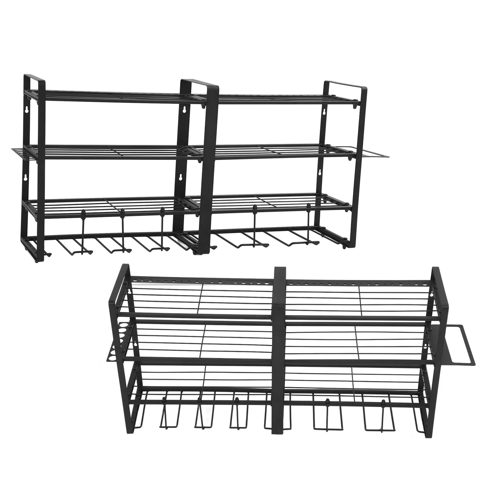 منظم أدوات الطاقة، منظم أدوات المرآب، منظم أدوات الطاقة، حامل تخزين على الحائط مكون من 4 طبقات لمفك البراغي #5
