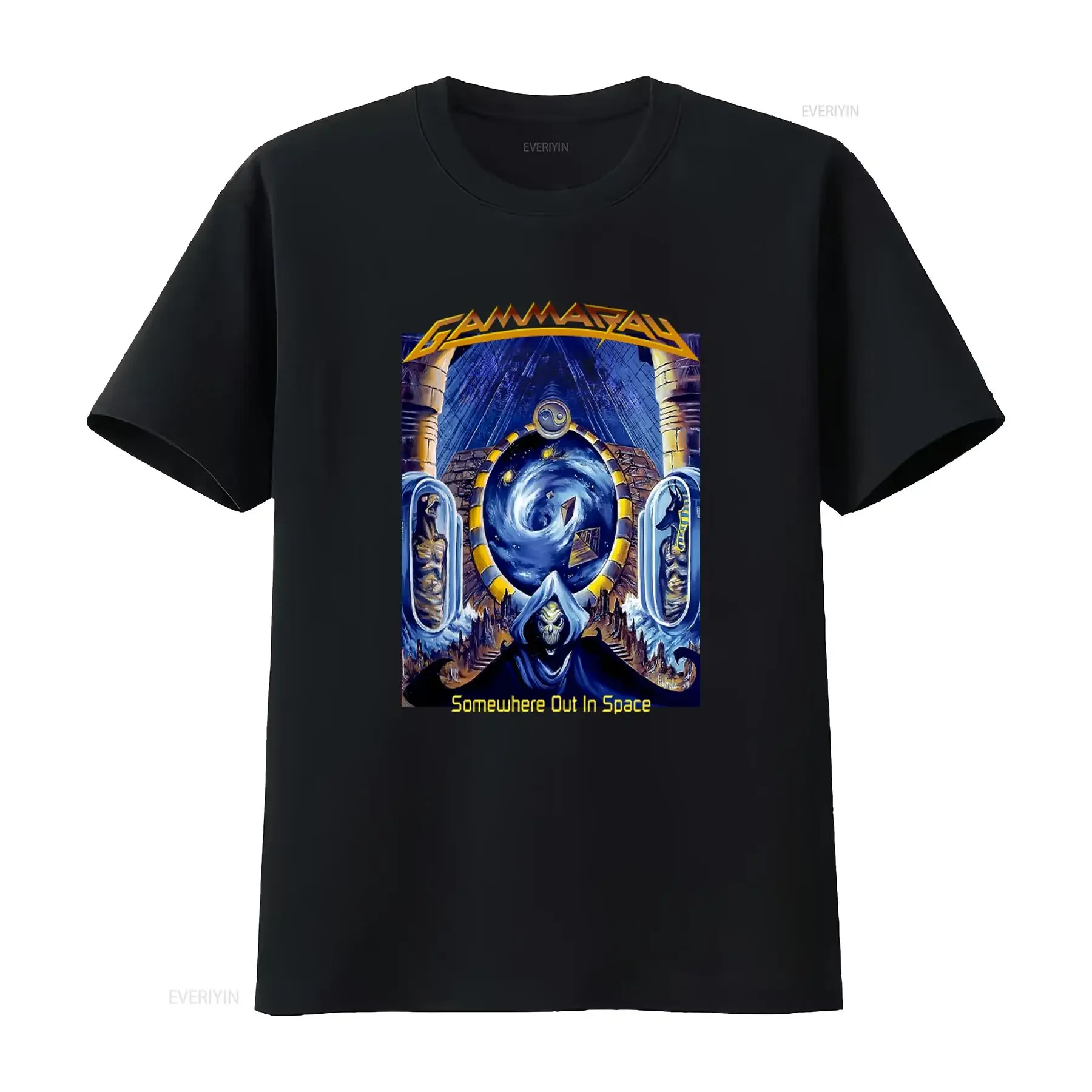 New DTG T shirt GAMMA RAY Somewhere Out in Space Sci Fi Fantasy Design for Men's Fashion vintage Washed Casual streetwear