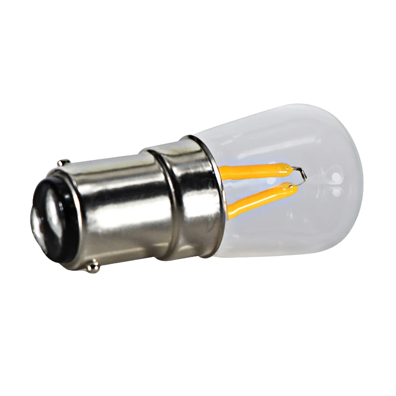 1X Lampadine Mini Fridge Light 2W Filament Bulb B15 B15D T22 12v 220v For Refrigerator Sewing Machines Replace Halogen Lamp 12 V