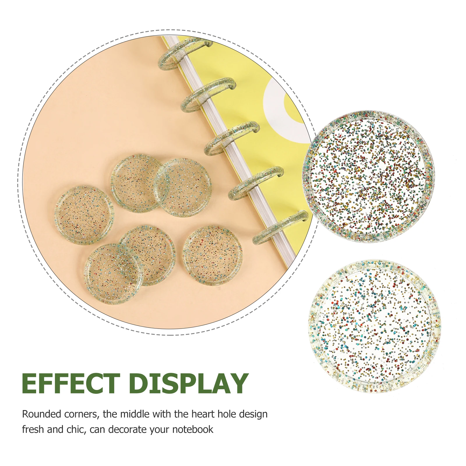 

30pcs Plastic Binder Buckles Rounded Binding For Planner Notebook Office Supply Replacement Discs Discbound Small Loose-Leaf