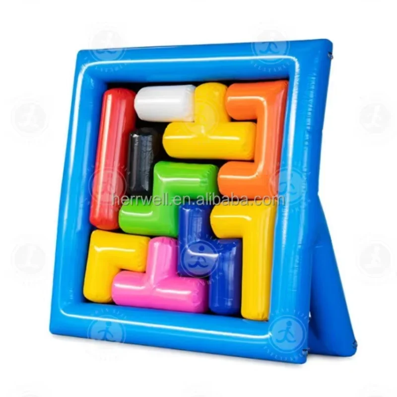 JWPopular Outdoor Big Block Team Building Game Custom ZJigsaw Puzzle Blade Toy Carnival Tetri Blocks Inflatable Games