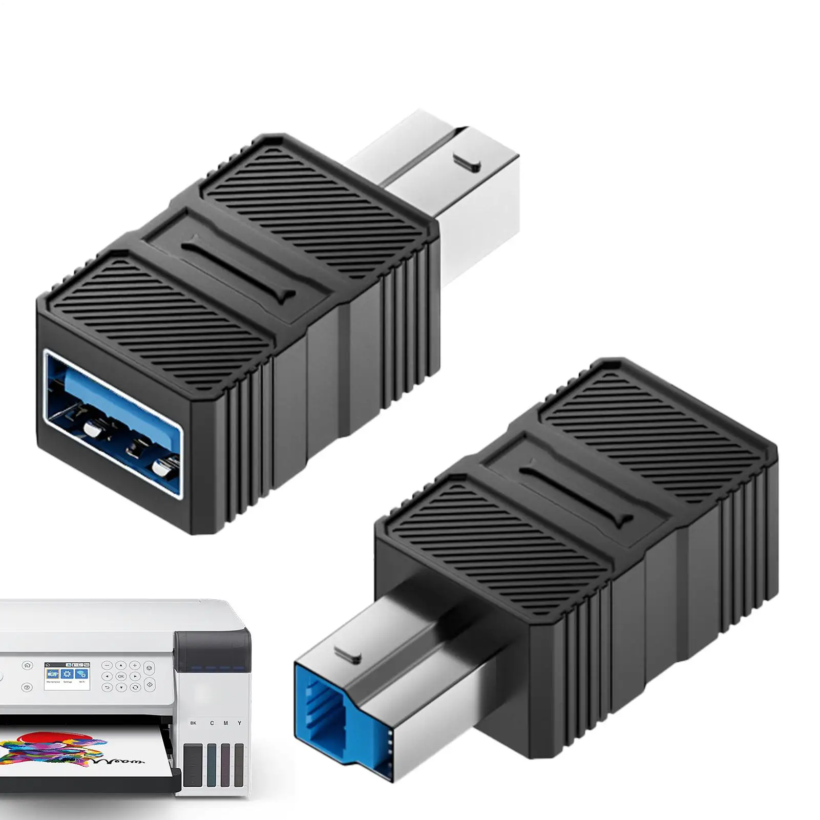 USB to B-Type 3.0 Adapter USB to B 3.0 Printer Adapter High-Speed Data Transfer Converter for Scanner Docking Station Hub