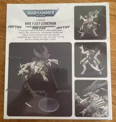 Фигурка JOYTOY 1/18, оригинальная, Warhammer 40K, Тираниды, Орден Ливиафана, Воин-тиранид с костяными мечами, 2 шт.