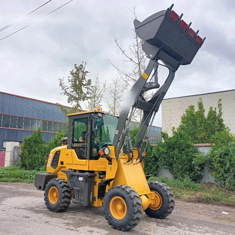 Customized High Quality 1ton 3ton 5ton Agricultural Mini Loader With Cabin 4WD Wheel Loader Bucket wheel loader excavator