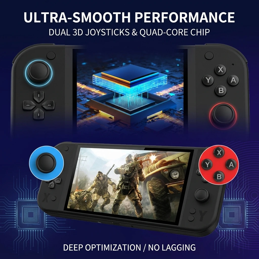G90 Retro Handheld Game Console Built-in Mass Classic Arcade Games HD Large Screen Support Connect TV Portable Gaming Console Gi