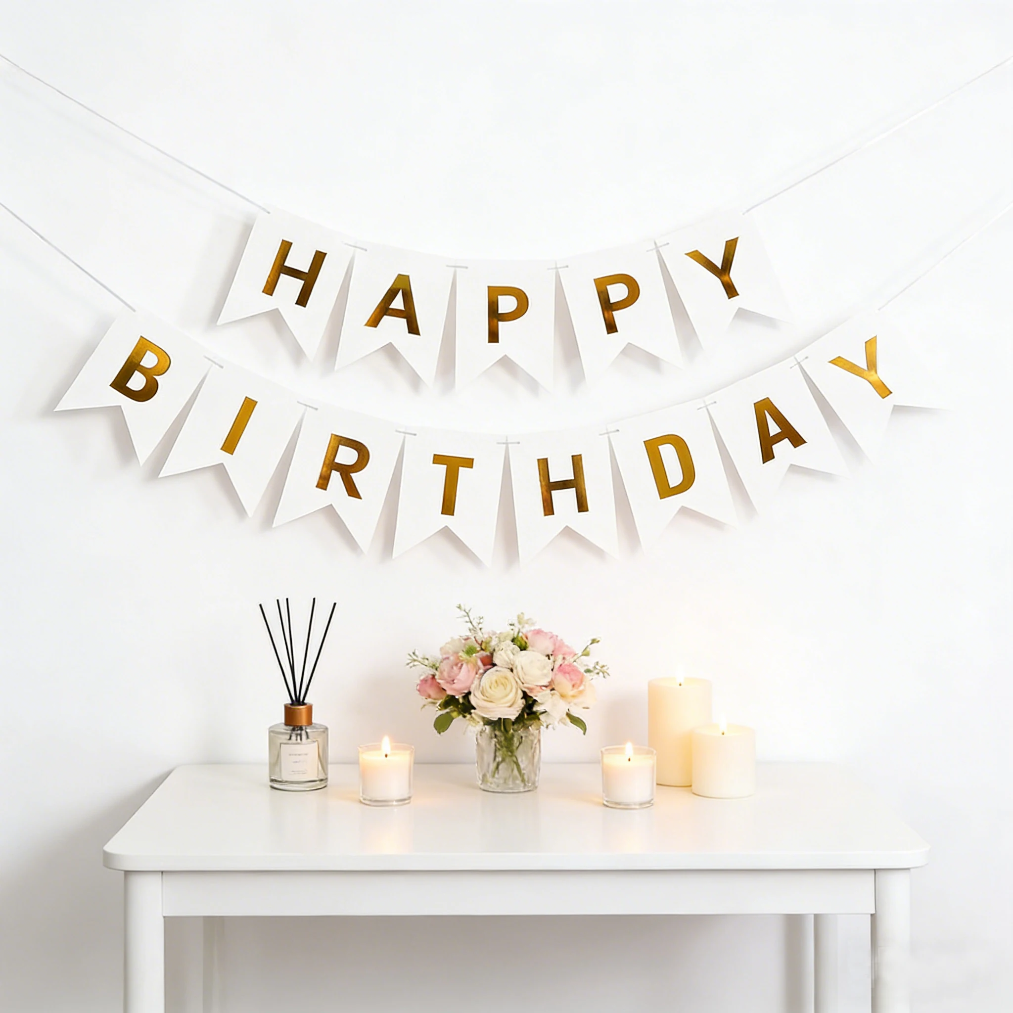 Meerjungfrauenflosse Banner Heißprägung HAPPY BIRTHDAY Papier-Wimpelkette Geburtstags-Jubiläums-Party Hintergrund Hängedekoration Girlande – Detail 5