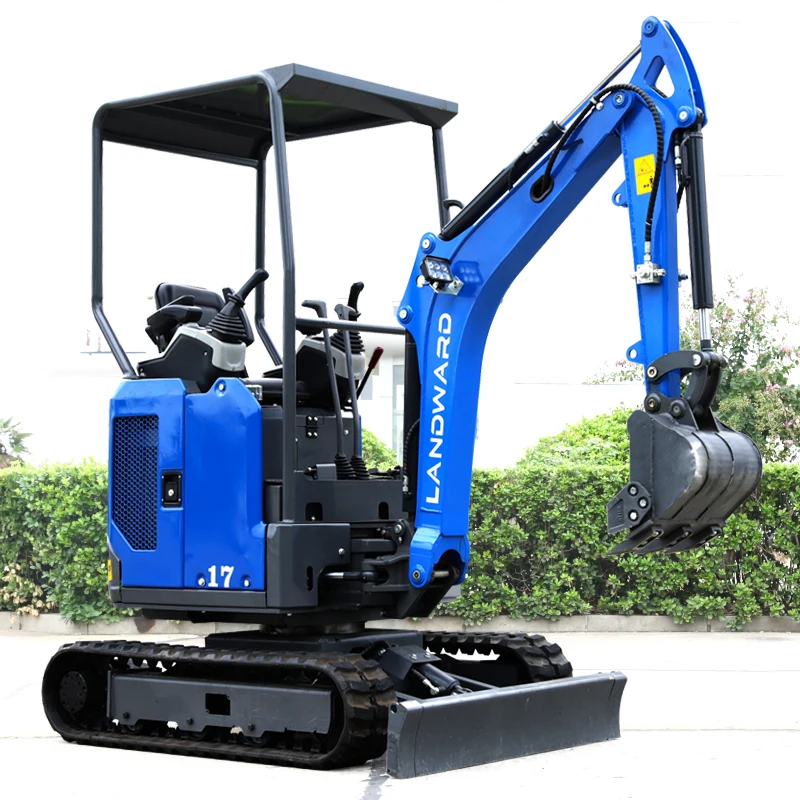 China LANDWARD Manufacturer High Quality Mini Digger 1700 KG High Power Hydraulic Crawler Excavator Home Mini Shovel Customized