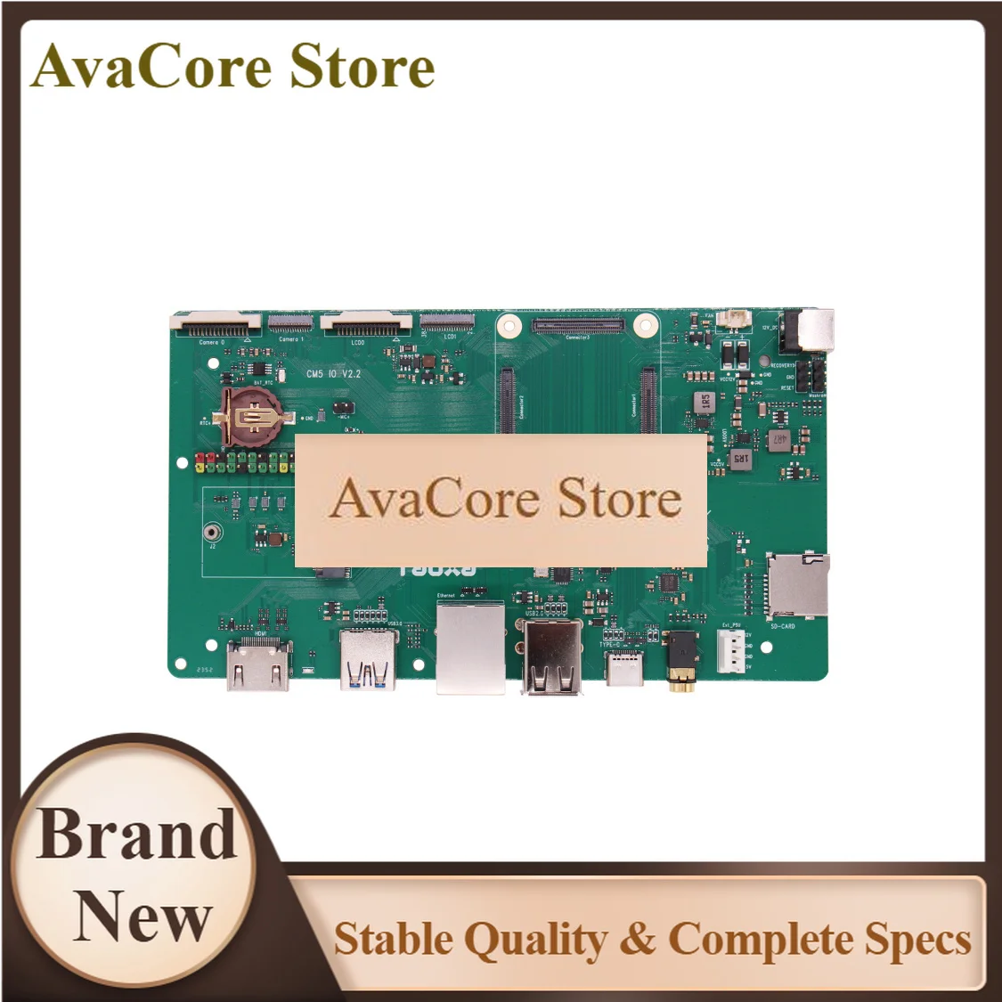 AvaCoreRadxa CM5 IO Board, PMU RK806-1 Rockchip RK3588S LPDDR4X RAM,Verify Radxa CM5 Functions
