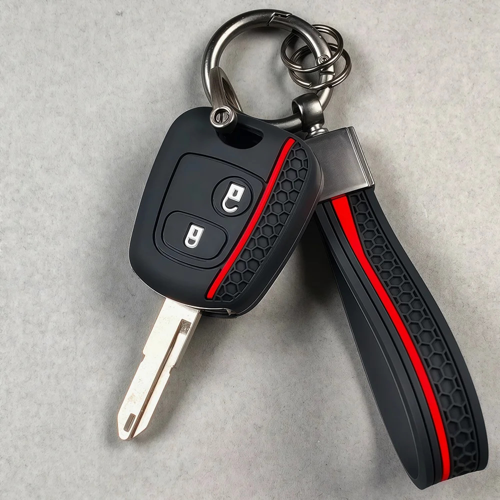 Silicone Car Key Cover Case for Peugeot 106 107 206 207 307 for Citroen C1 C2 C3 C4 XSARA PICASSO for Toyota AYGO Protector