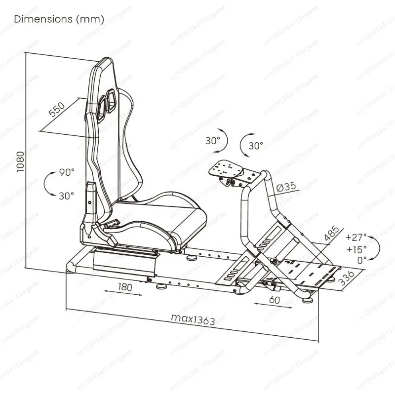 Premium Car Gaming Driving Simulator Racing Simulator Cockpit