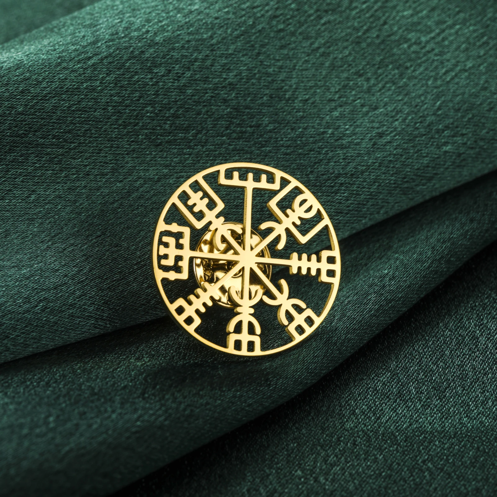 الفايكنج البوصلة رون بروش الثالوث عقدة بروش الساحرة عقدة نورس Vegvisir رمز بروش للرجال الأيرلندية سلتيك محظوظ تميمة مجوهرات #4