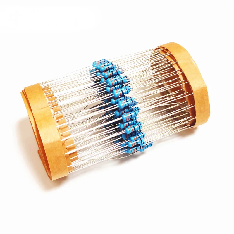 100/120PCS 0.25W Metal Film Resistor 1/4W 1% 2ohm 2.2ohm 2.4ohm 2.7ohm 3ohm 3.3ohm 6 Types Resistors Assorted Pack Kit