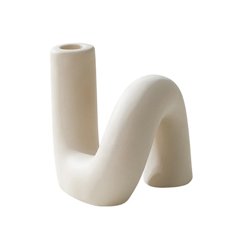 Factory Direct Compatible withins wind ceramic candle holder high value matte sample room soft decoration home accessories