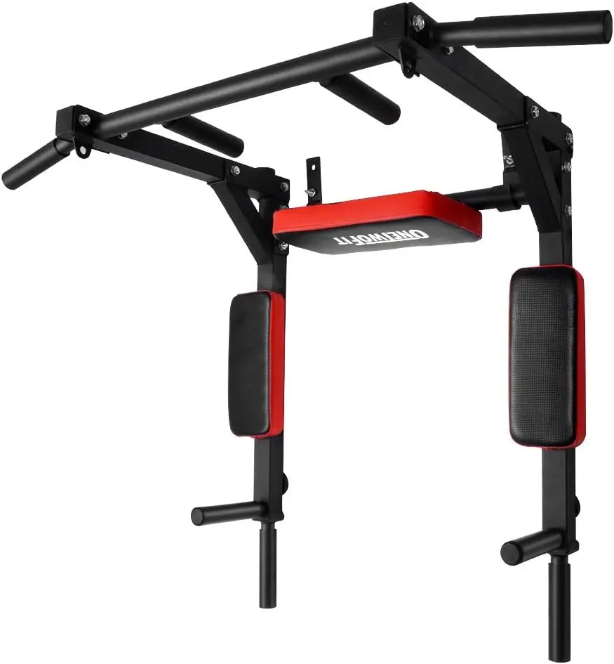 Multifunctional Wall Mounted Pull Up Bar Chin Up bar Dip Station for Indoor Home Gym Workout, Power Tower Set Training