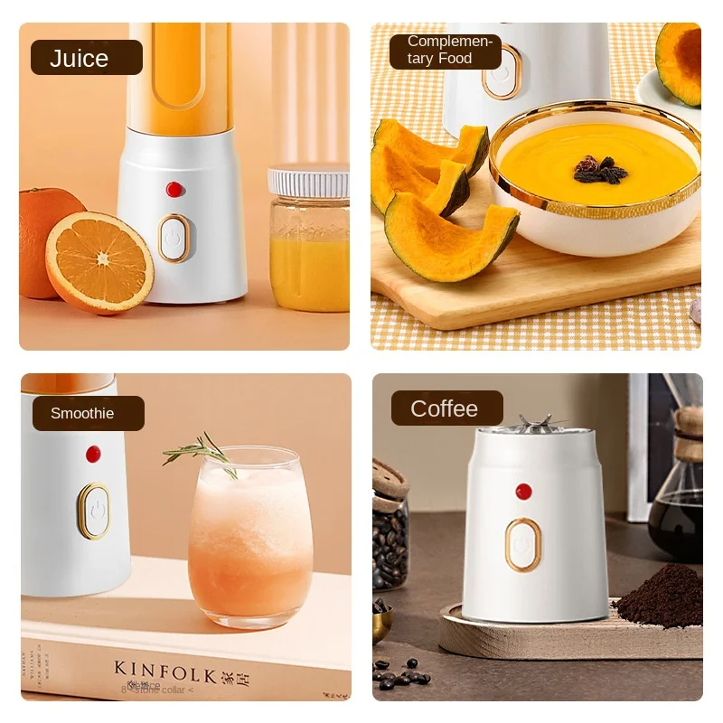 Portable  Blender For Kitchen And Home  Wireless Electric Fruit Juicer Machine Shakes and Smoothies Personal Travel Blender