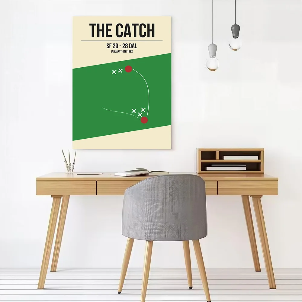 The Catch Touchdown Canvas Poster Wall Art Customizable High Quality Printed Picture for Home Decor Luxury Decoration Bedroom
