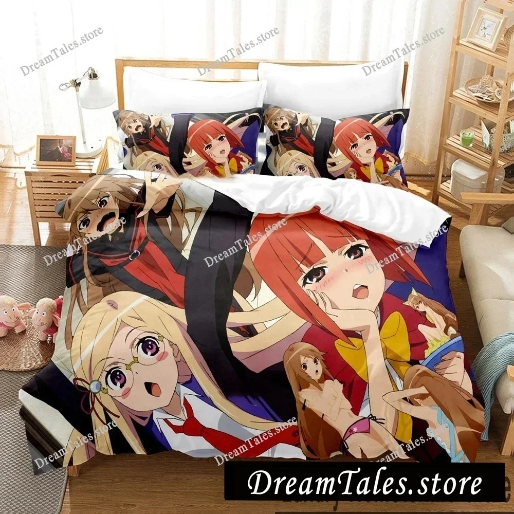 Okami-san and Her Seven Companions Bedding Set Cartoon Anime Set Adult Kid Bedroom Duvet Cover Sets 3D Print Kawaii Anime741