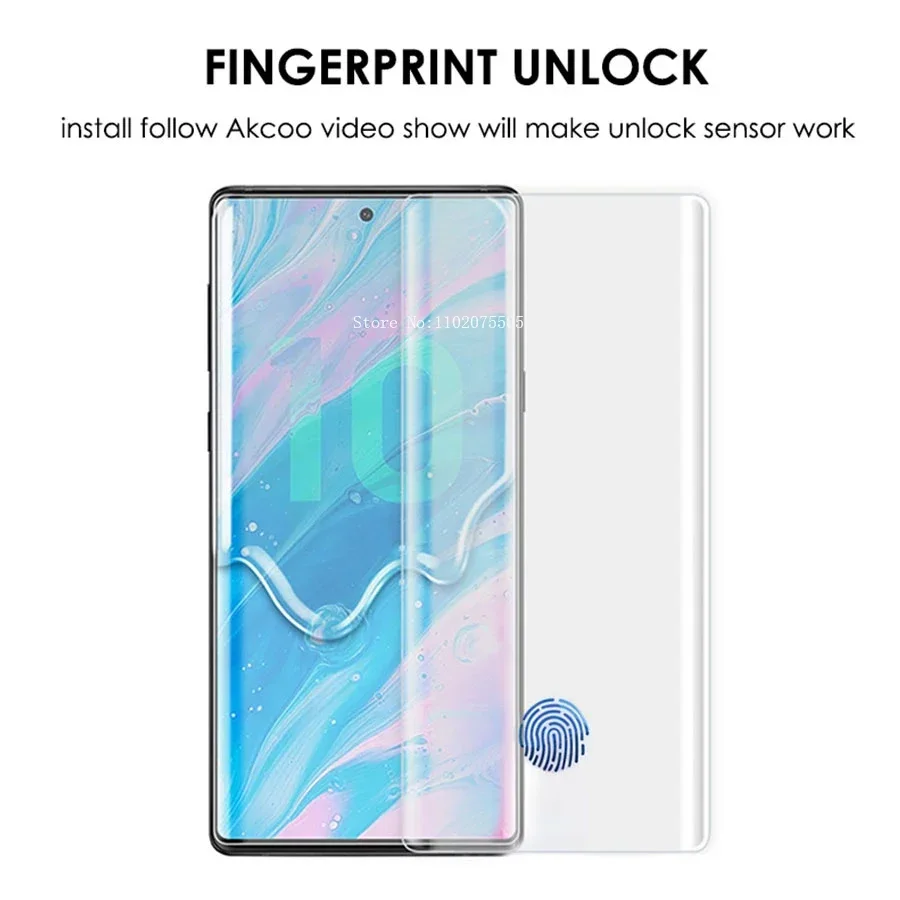 2Pcs UV Liquid Glue Tempered Glass For Samsung Galaxy S21 S22 S23 S24 Ultra S8 S9 Plus Note 20 8 9 10 S10 5G Screen Protector