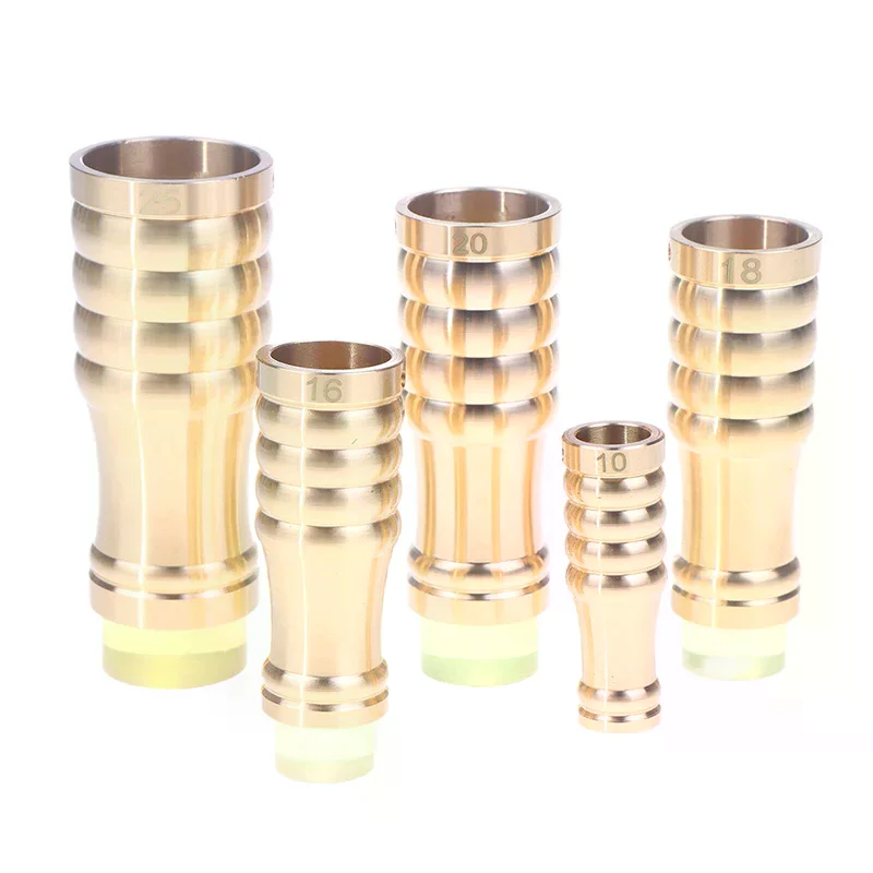 1PC Brass-Crafted 10/16/18/20/25 Cane End Cap Equipped with an Anti-Slip Rubber Pad for Hiking Staff and Chair Leg