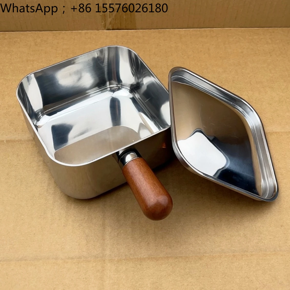 316 Stainless Steel Instant Noodle Bowl, Square Box with Handle, Breakfast Bowl, Student Dormitory Single-person Small Pot