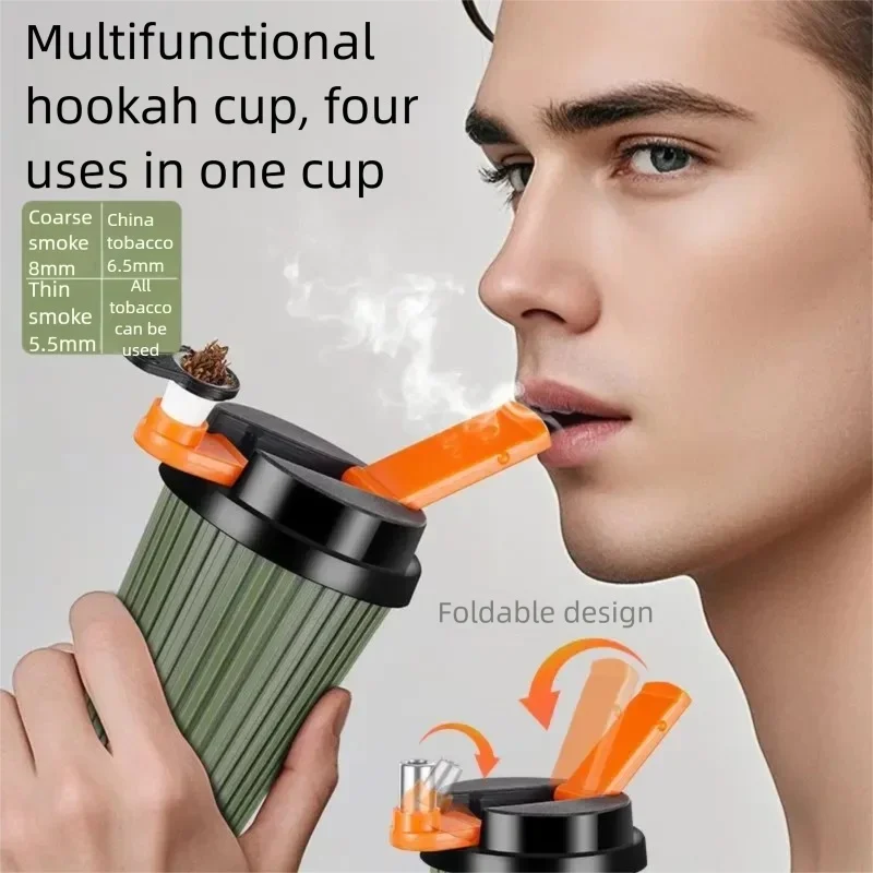 

New Portable Four Purpose Filter Coffee Cup, Water Bottle, Washable Water Bottle, Pipe Holder Smoking Accessories