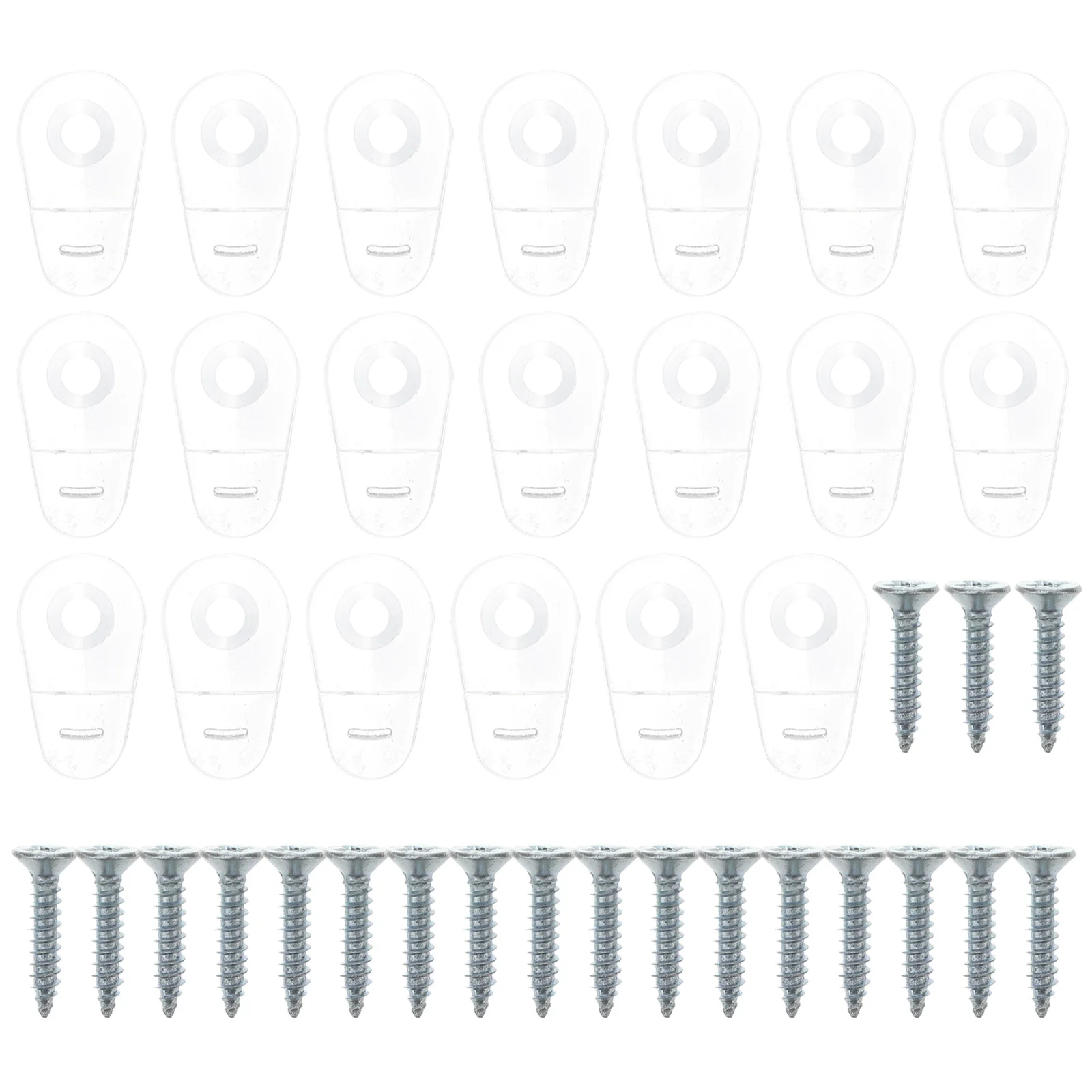 

20 Pcs Securing Clip Glass Bracket Door Retainer Clips Curio Cabinet inside Fasteners