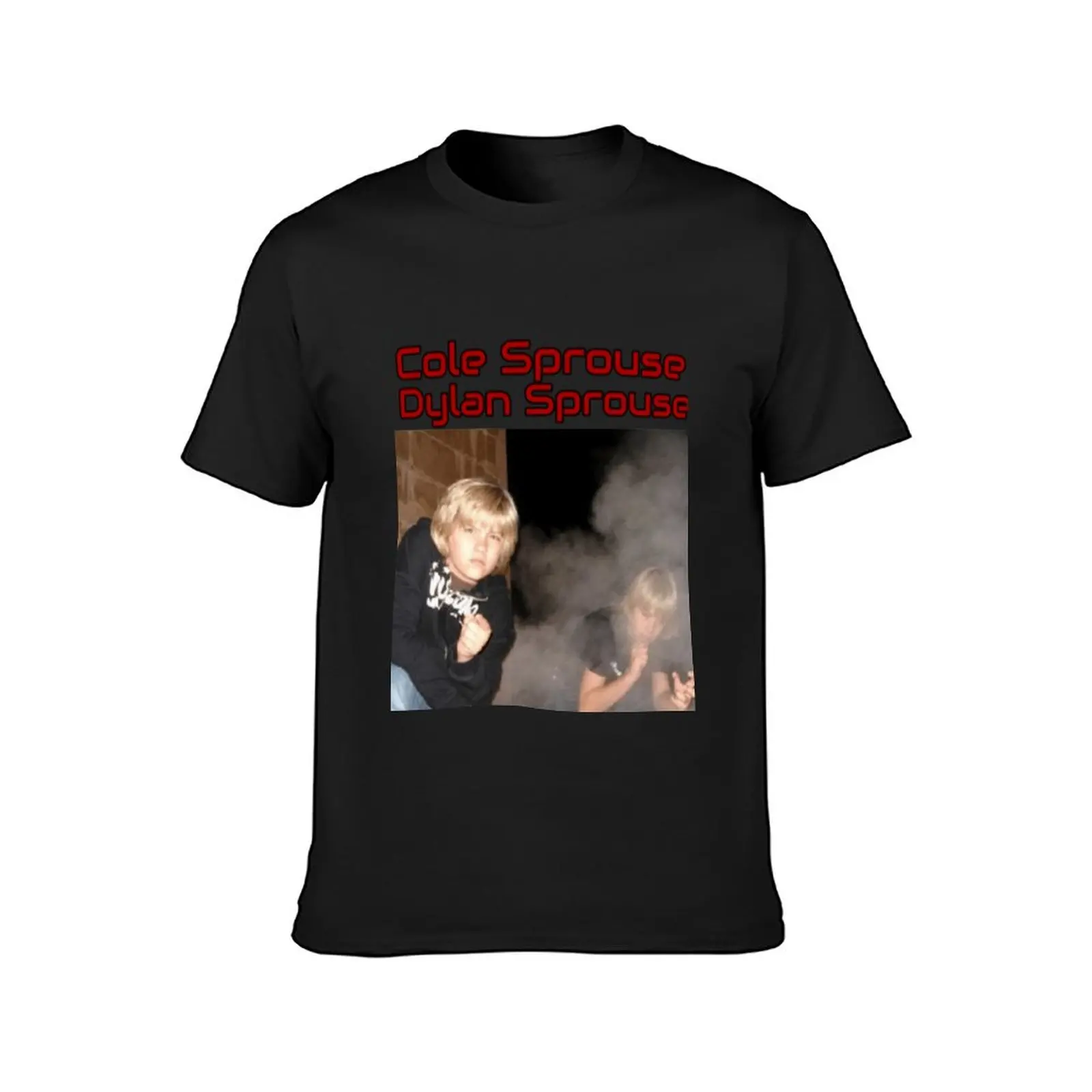 Cole Sprouse Dylan Sprouse Dry ice smoke T-Shirt korean fashion plain t shirts for men pack