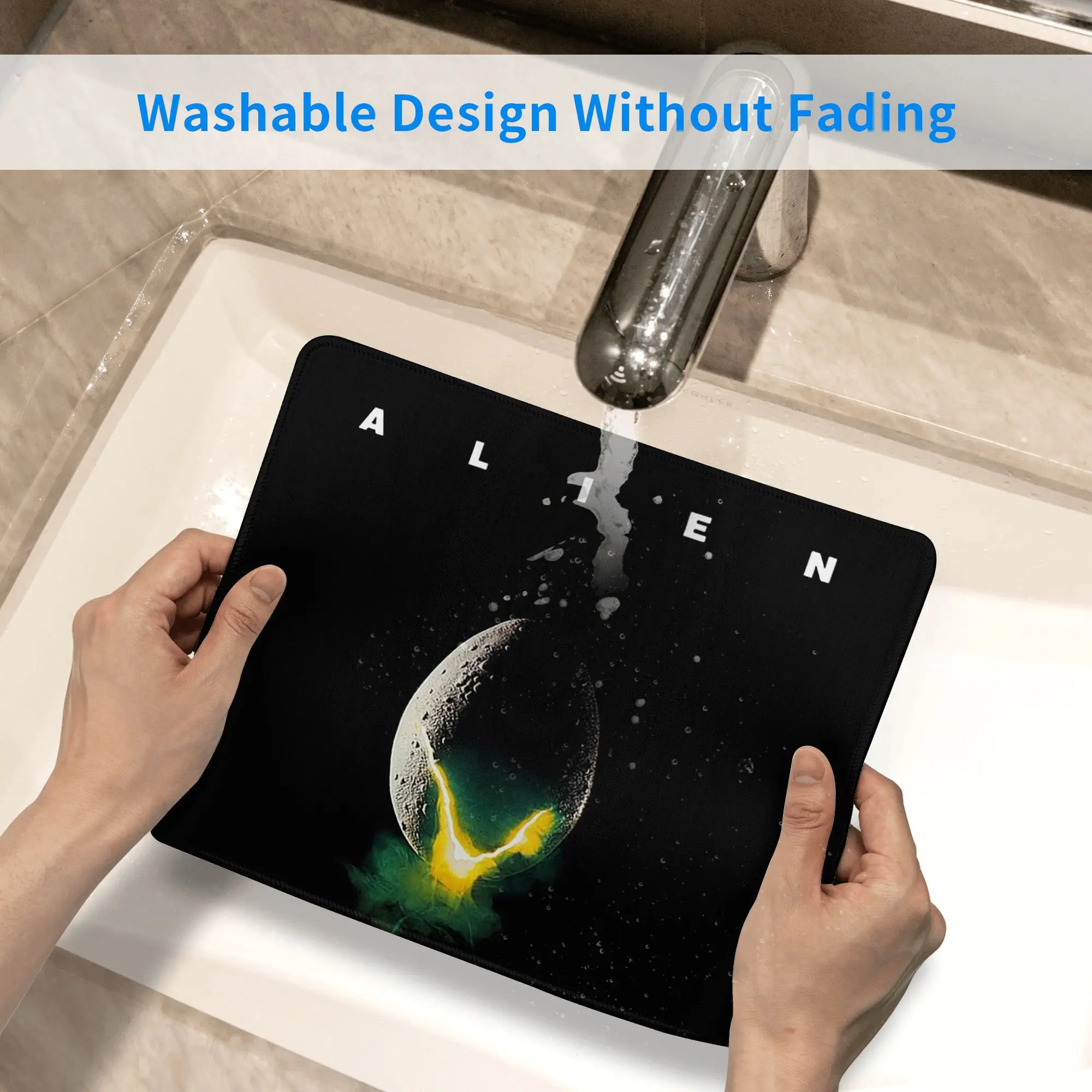 Alien Poster Scream Movie Mauspad Computer Tastatur Mauspad Gaming PC Laptop Schreibtischunterlage Bürozubehör Tischsets