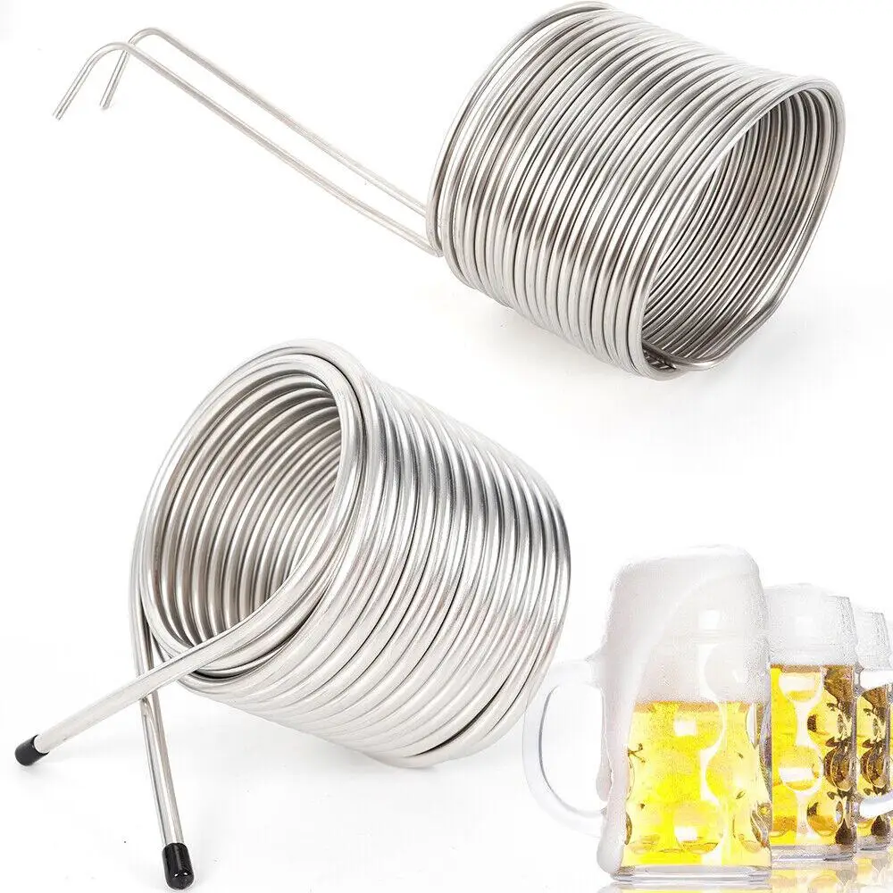 Stainless Steel Beer Cooling Coil Pipe, Immersion Wort Chiller Cooling Coil Pipe for Home Brewing