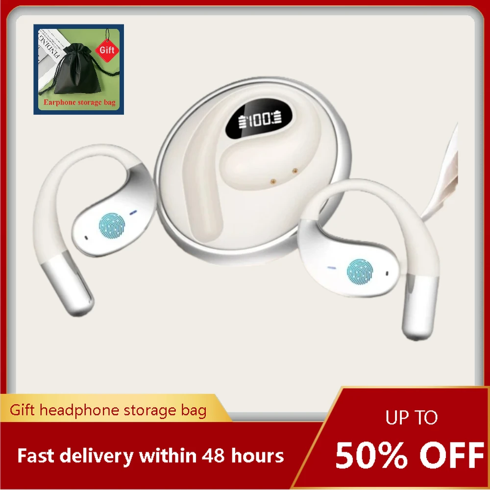 

Bluetooth wireless earphones without in ear, open type with ultra long battery life, intelligent AI translation for sports