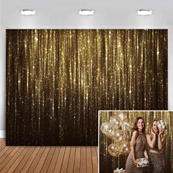 Rose Gold Pink Blue Black Silver Glitter Dripping Rain Curtain Phtoto Print Backdrop Birthday Party Decor Banner for Girls Women