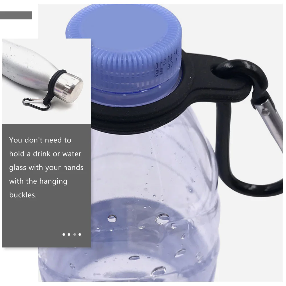 

8Pcs Reusable Water Bottle Clip Silicone Carrier Hanging Hook for Outdoor Sports Hiking Climbing Walking Camping