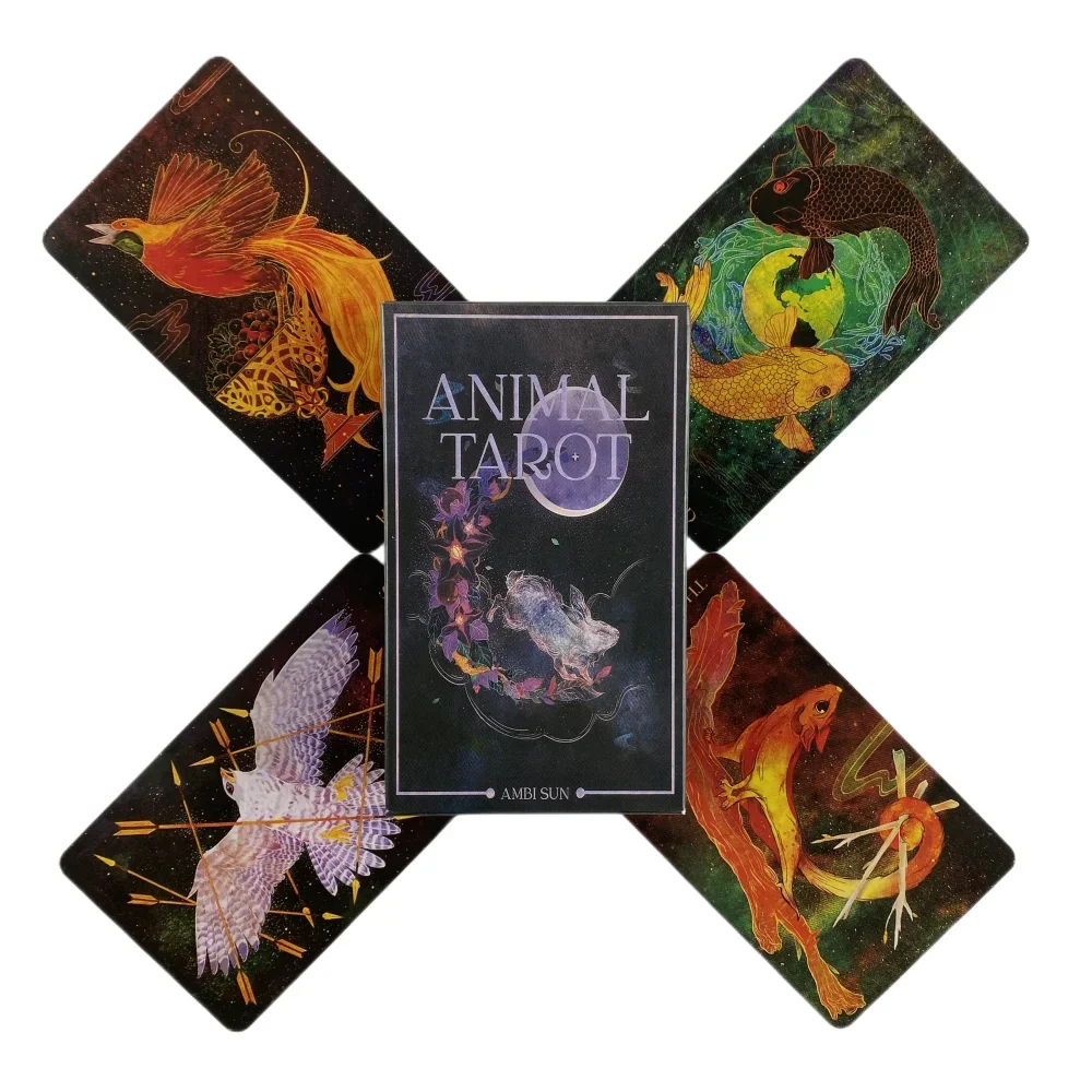 New Animal Tarot Cards A 78 Deck Oracle English Visions Divination Edition Borad Playing Games