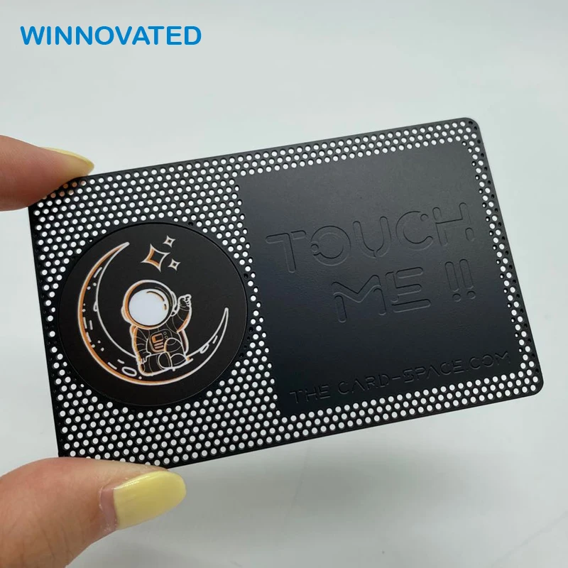 Customized product Rfid 125khx Premium Black Business PVC Hybrid NFC Metal Card 3 Colors SHENZEN