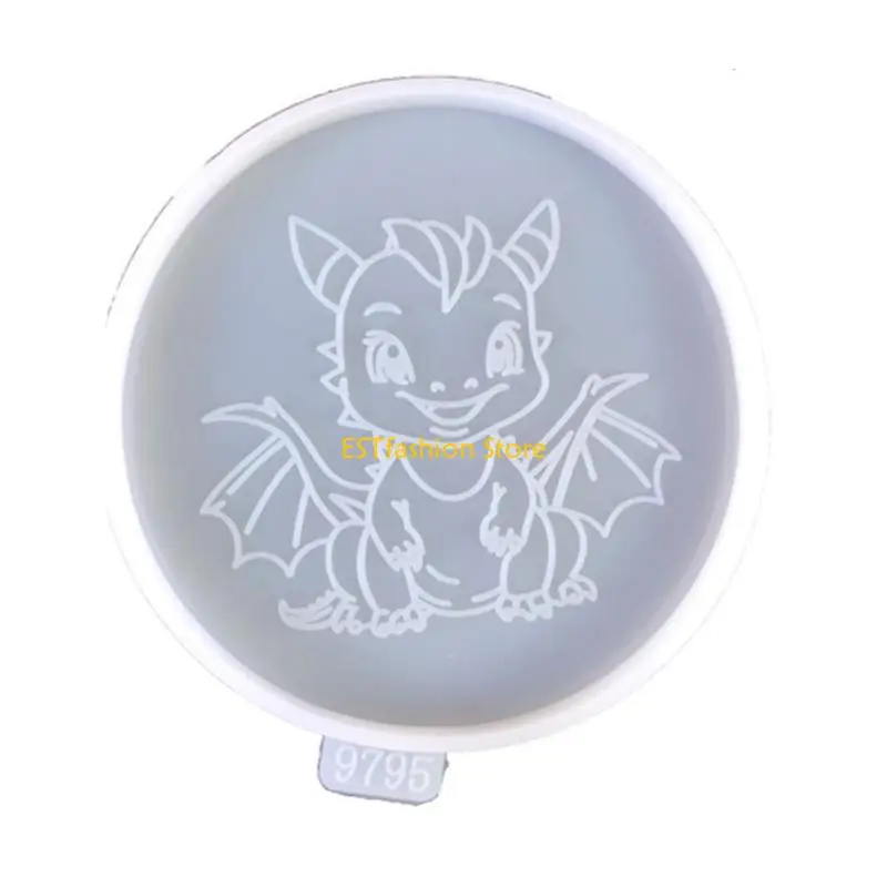 Y5GC Dragon Cup Mat Mold for Personalized Table Decoration Smooth and Flexible Moulds